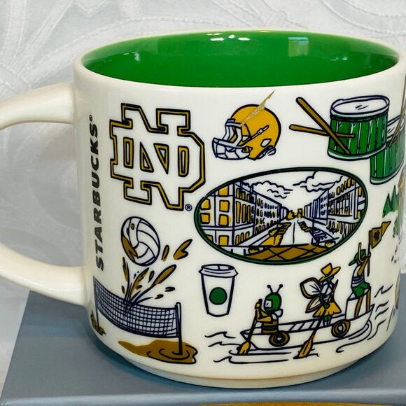 NEW NOTRE DAME STARBUCKS BEEN THERE SERIES CAMPUS COLLECTION MUG CUP 2023 BOXED - Picture 5 of 7